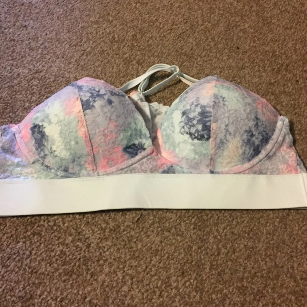 New PINK Watercolor Bra